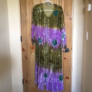 🌞Velour vintage maxi dress🌞